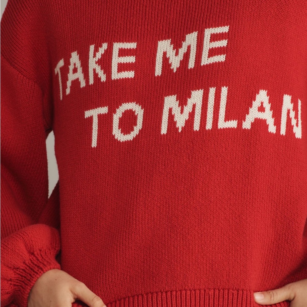 Maeve Vibrant Red Milan Sweater